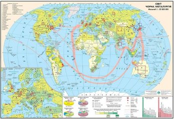 Карта Мир. Черная металлургия