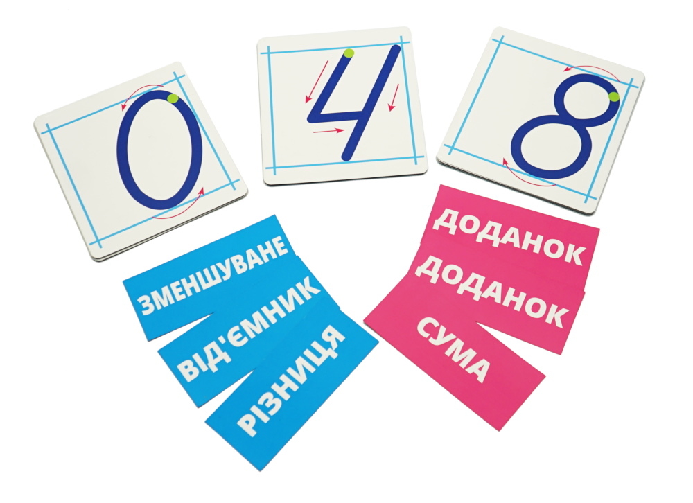 Демонстрационный набор счетного материала, цифр и знаков   