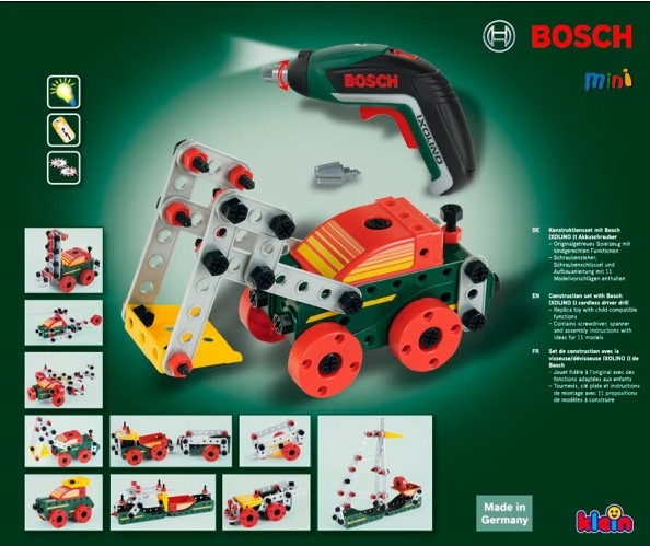 Детский конструктор с шуруповертом Ixolino II Bosch <br> ( 77 элементов)