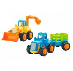 Набор машинок Hola Toys <br> бульдозер и трактор (6 шт.)