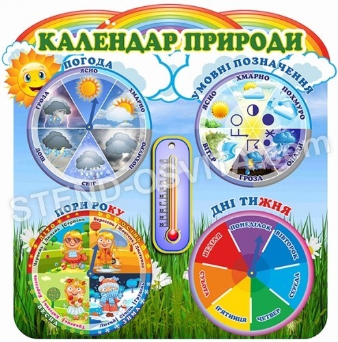 Календар природи з рухомими стрілками