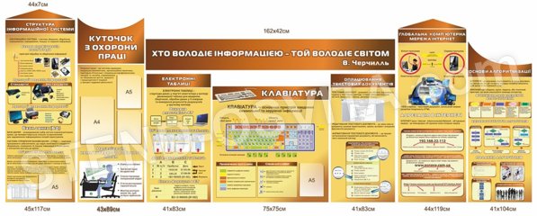 Комплект стендів для оформлення кабінету інформатики №1