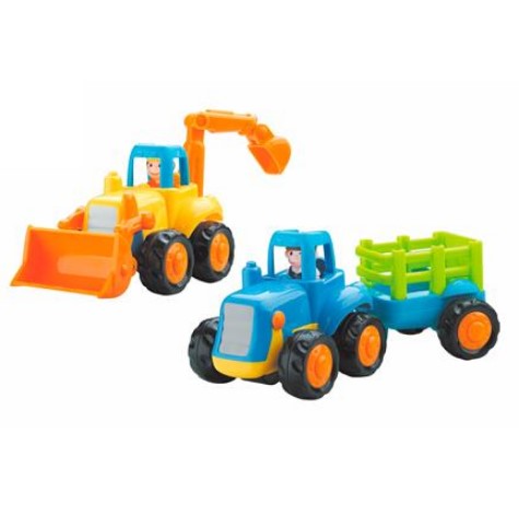 Набір машинок Hola Toys <br> бульдозер і трактор (6 шт.)