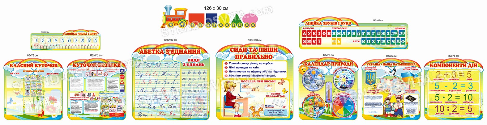 Комплект стендов для начальной школы №1
